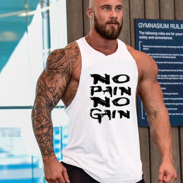 

Cotton Mens Tank Tops Bodybuilding Fitness Men Tank Tops Gyms Clothing Muscle Undershirt Workout Golds Fitness Men Vest New