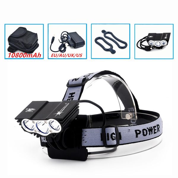

bicycle light accessories bike led lamp waterproof solarstorm x3 6000 lm 3x u2 cycling lamp 8.4v 18650 battery pack + charger