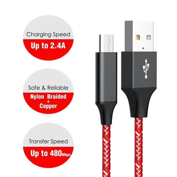 

Braid Быстрой зарядки 3.1A 0.15OD Тип C USB зарядки синхронизирующих данные кабеля USB A микр