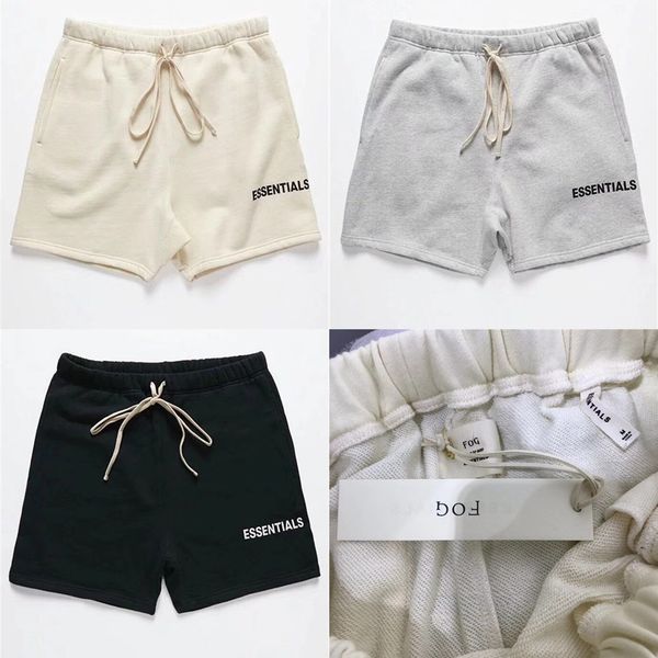 

shorts men women fog essentials boxy shorts summer style, White;black