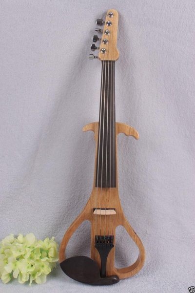 Violino 5 corde 4/4 Violino elettrico 4/4 Legno massello Suono potente Colore legno naturale #1539