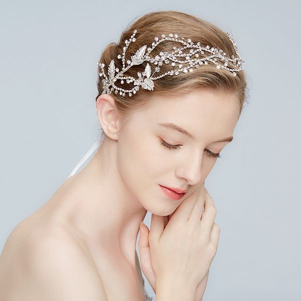 2019 Stunning Wedding Tiara Rhinestone Headband Silver Bridal Hair