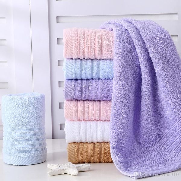 

New 100 cotton face towel oft hou ehold towel pure color towel 35 75cm 100pc lot ic793