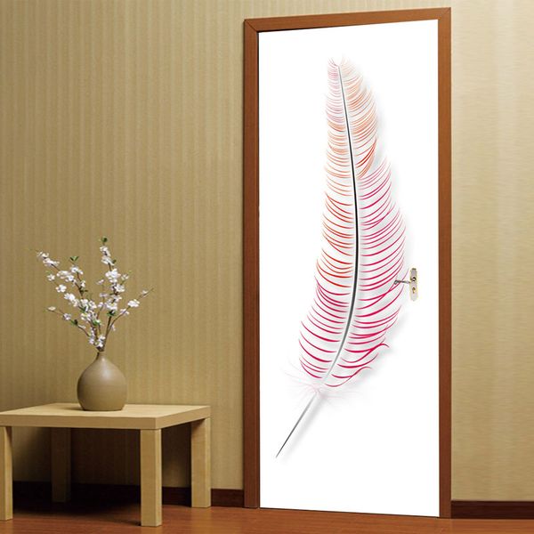 Large Size 3d Colored Feathers Wall Sticker Mural Quotes Bedroom
