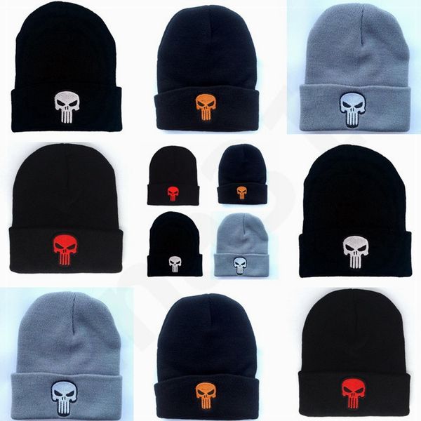 

punishing the head of a ghost skull knitted hat men and women autumn and winter hats hip-hop cap t7c086