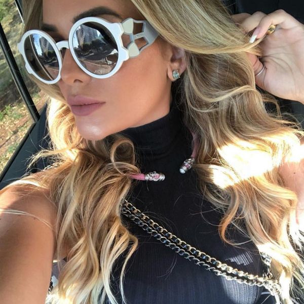 

vidano optical irregular round sunglasses designer glasses for women luxury eyewear female brand shades, White;black