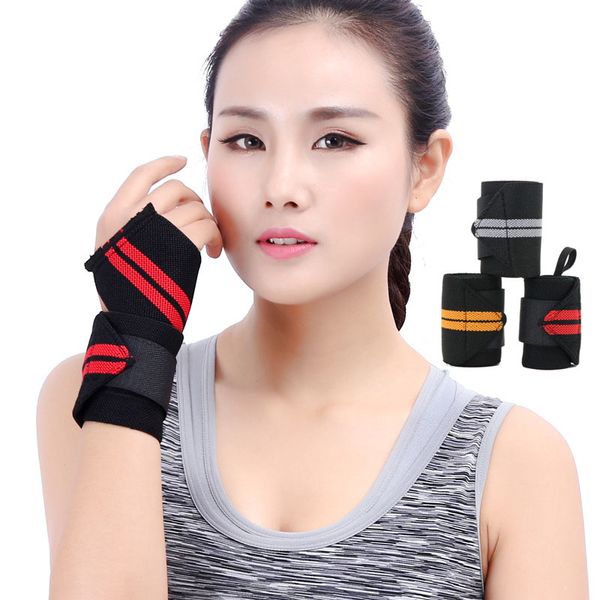 

wrist wraps wrist brace support professional quality wrist straps with thumb loops for weight lifting powerlifting fitness exercise g904q, Black;red