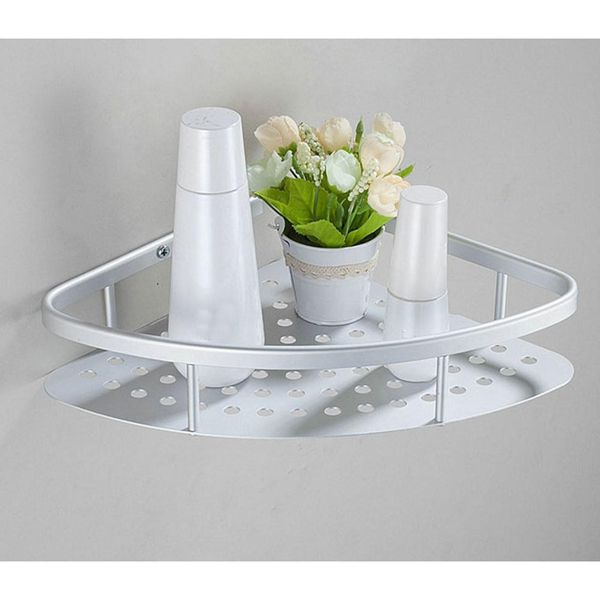

aluminum shower wall mount corner shelf holder bathroom storage caddy organizer
