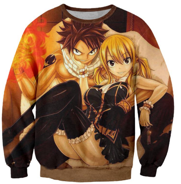 

новая мода женщины / мужчины fairy tail harauku стиль смешные 3d печатных crewneck кофты толстовки k94, Black