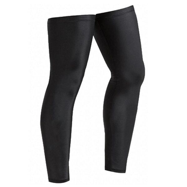 

1pair bicycle leg warm female men mtb bike cycling running uv protection elastic sports running sun leggings, Black