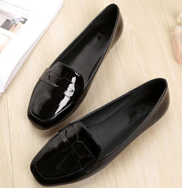 

send 2018 spring flat bottom shallow mouth women single shoes, Black