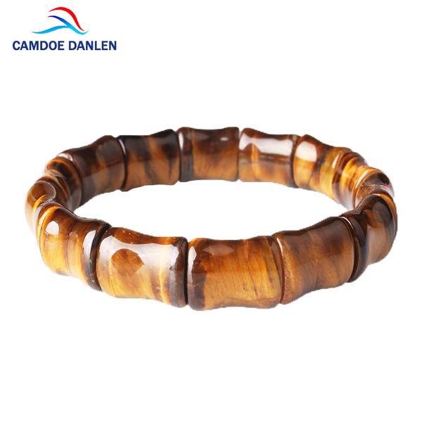 

camdoe danlen natural stone tiger eye men bracelets bangle crystal bracelets for women 19mm classic bracelet jewelry charm wrist, Golden;silver