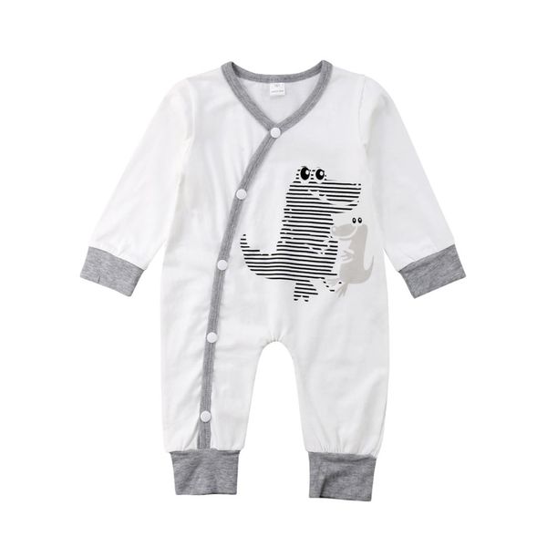 

pudcoco toddler infant baby boy girl cartoon cotton crocodile romper jumpsuit outfit clothes 0-24m, Blue