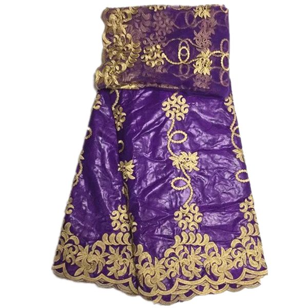 

african bazin riche fabric with 2yards african lace fabric purple high quality getzner brocade bazin riche lace fabric