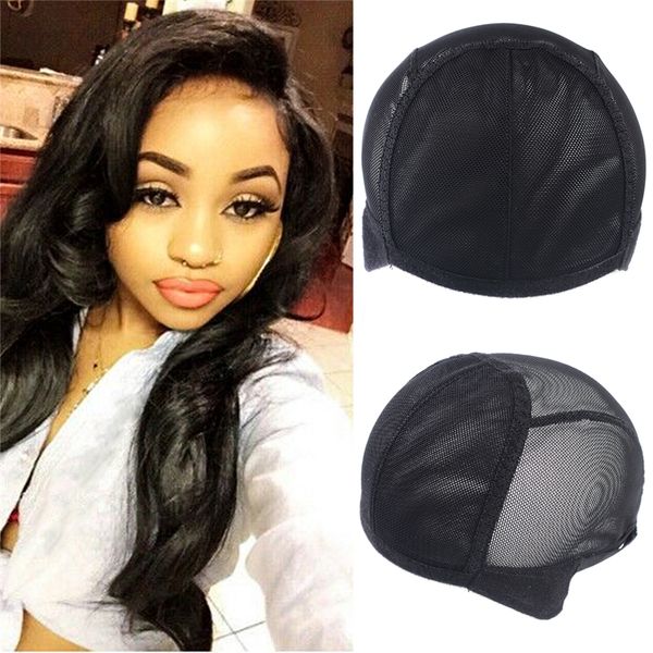 

Weaving Wig Cap Adjustable Straps for Making Wigs Lace Mesh Stretchy Net Black 1Pcs SASSY GIRL