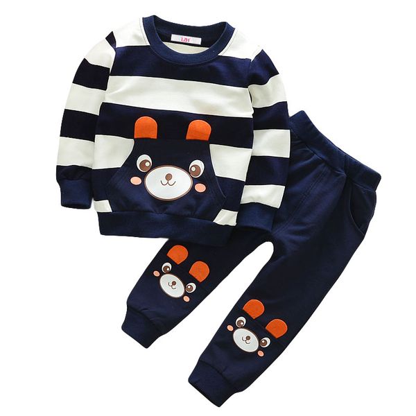 

2018 summer autumn baby boys clothes plaid tshirt+pants outfits kids clothes sport suit boys sets children clothing 2 3 4 years, White