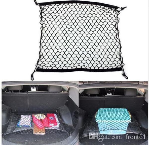 

car mesh cargo net with 4 plastic hooks automobile trunk organizer storage bag holder auto accessories 70 x 70cm