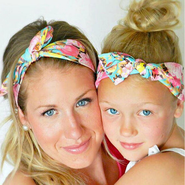 2018 European And American New Cotton Rabbit Ears Headband Mother Baby Hair Band Optional Hair Accessories Children Bridal Hair Accessories From