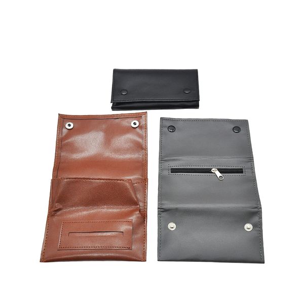 HONEYPUFF Leather Tobacco Pouch with Paper Holder - Portable Cigarette Case for Smokers, Smoking Accessories