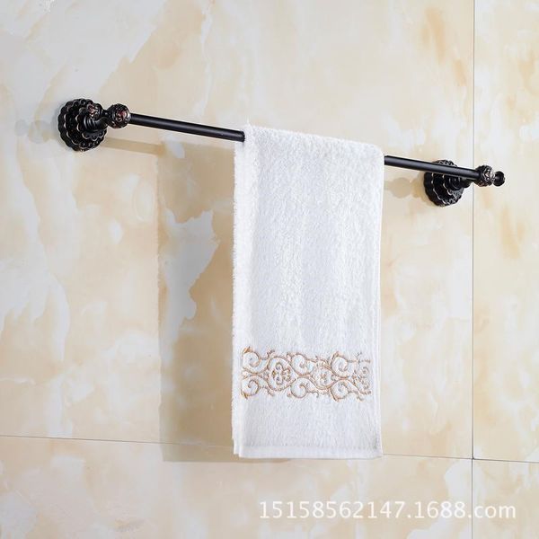 

copper black bronze single rod towel rack antique bathroom rack european carved bathroom towel hanging bar