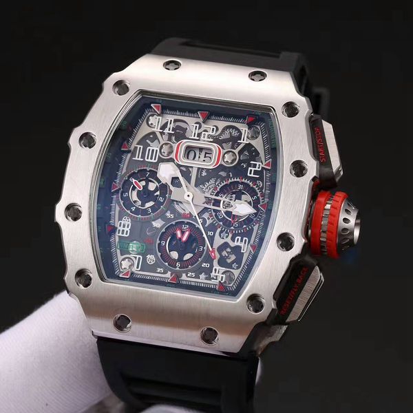 

Горячая Brand Watch 43MM автоподзаводом Титан углерода 904L Нержавеющая сталь Минеральное закаленное стекло 11-03 (серебристый корпус) Мужские часы