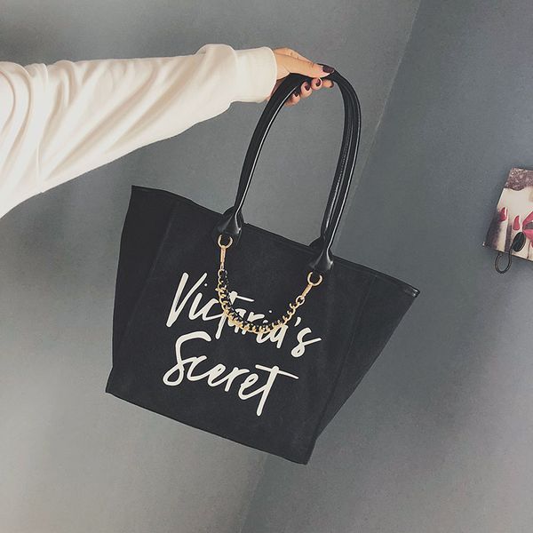 

new wave ladies hand shoulder shoulder korean version of the simple wild simple letter tote bag