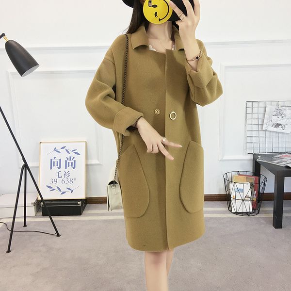 

2018 autumn winter lady korea style cardigan sweater women size fashion ladies solid long cardigan women's sweaters coat, White;black
