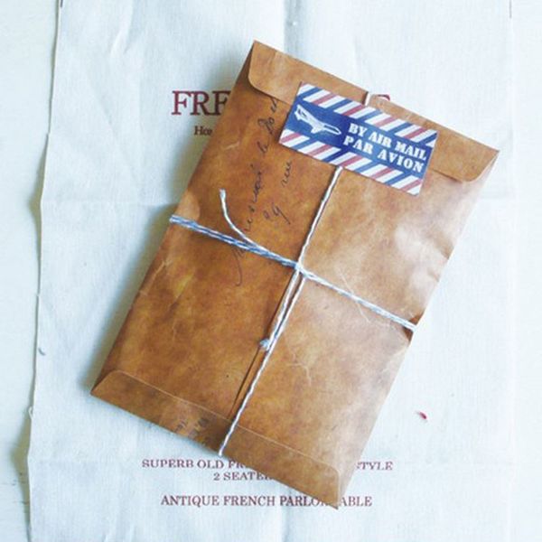 

coloffice 5pcs/lot retro kraft paper envelope writing paper office&school supplies envelope for vintage european gift