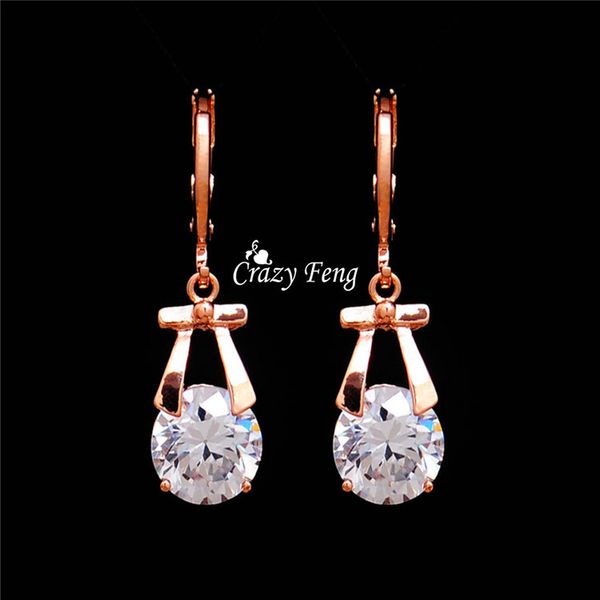 

round cubic zircon necklace earrings jewelry sets, Silver