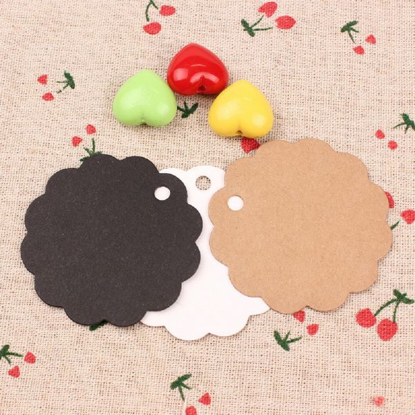 

retro 100pcs/set kraft paper card / blank tag / wedding favour gift tag price label for diy or decoration 3color
