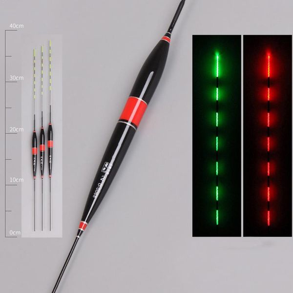 

new smart fishing float night luminous fishing floats led light automatically remind float with button battery