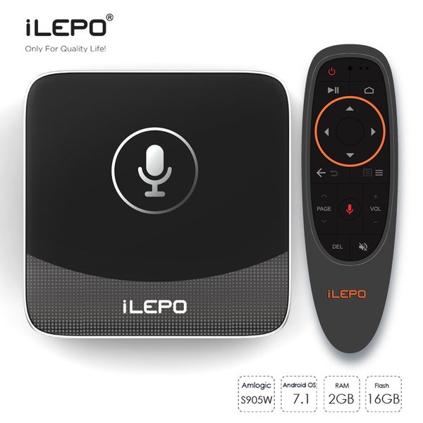 

Google Voice Control TV BOX iLEPO i18 Android 7.1 ТВ-бокс Amlogic S905W 2 ГБ 16 ГБ Четырехъядерный медиаплеер с поддержкой Wi-Fi Lan TV Streaming