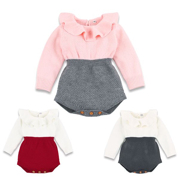 

christmas knitted baby bodysuit newborn infant toddler summer body child kids for boys girls b0012 body suit long sleeve 3 colors, Blue