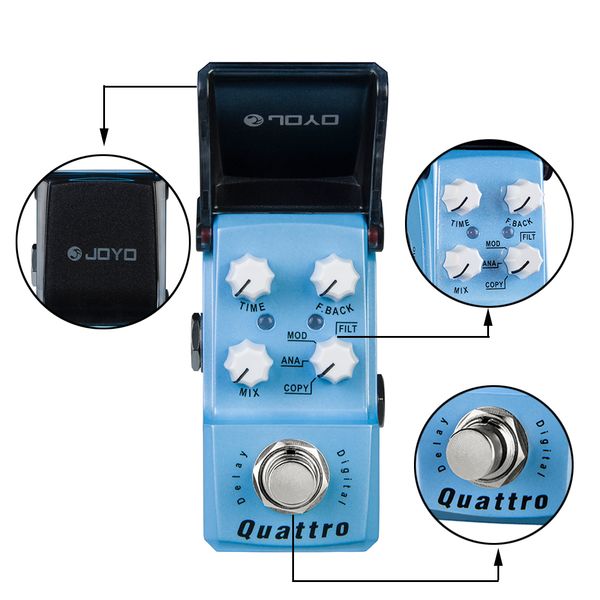 

joyo jf-318 serie ironman quattro delay digital mini efecto joyo pedal true bypass