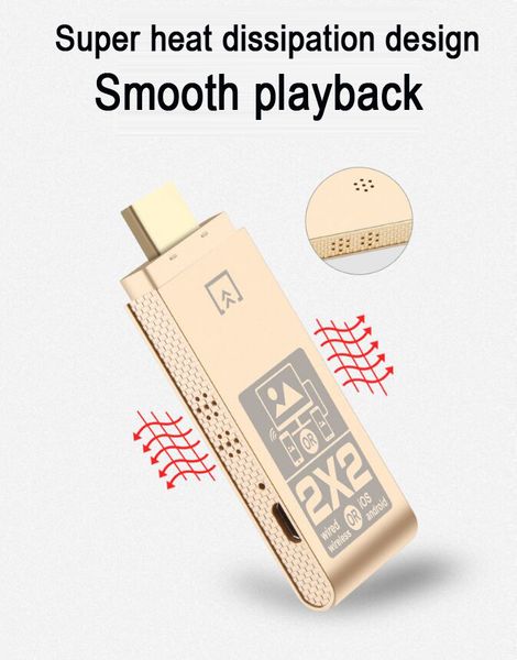 

4 in 1 wifi to hdmi display dongle 1080p 2.4ghz dual system tv stick miracast airplay dlna adapter for iphone
