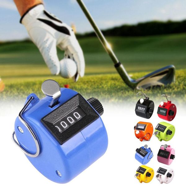 

1x hand tally counter metal counter 4 digit manual counters pressing the manual people counting clicker golf points