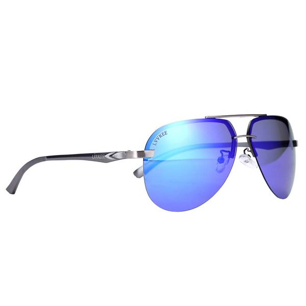 

lvvkee women polarized sunglasses men 2018 aluminum magnesium frame sun glasses rimless pilot aviation mirror 62mm choose box, White;black