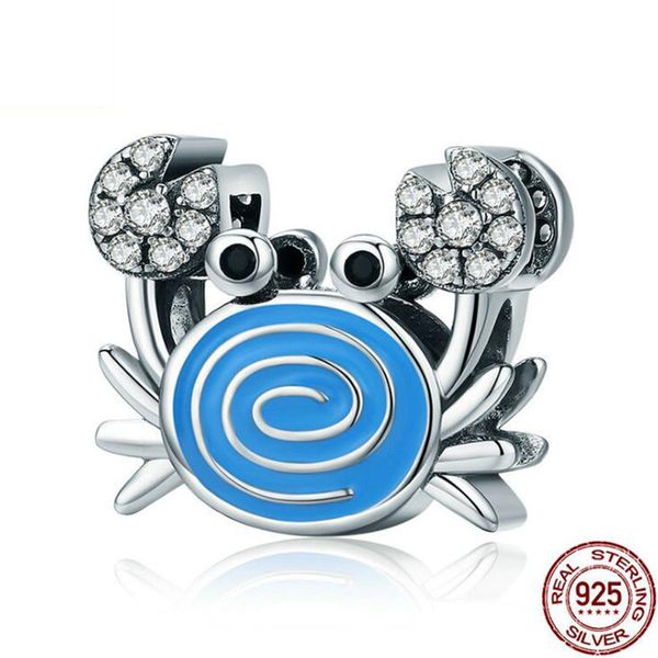 

new s925 sterling silver engrave beads fit crab charm bracelets bangles jewelry gift cartoon bead charms, Bronze;silver