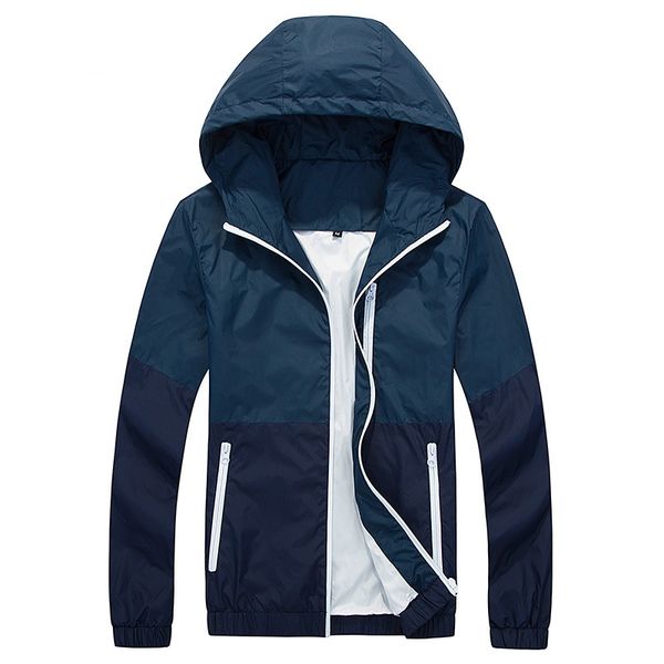 

Patchwork Thin Hoodie Jacket Men Casual Windbreaker Spring Autumn Mens Jackets Hooded Casual Man Jackets Male Coat Outwear for Couple