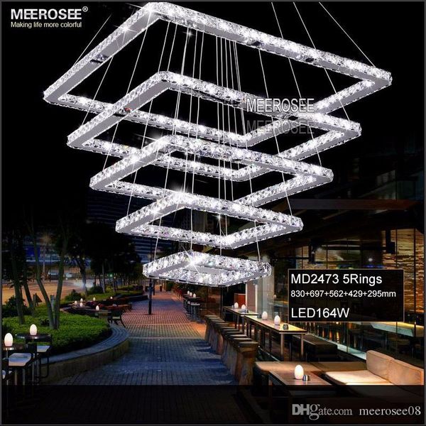 

square crystal led pendant light fixture rectangle crystal hanging lamp modern crystal stair lighting for l hallway villa