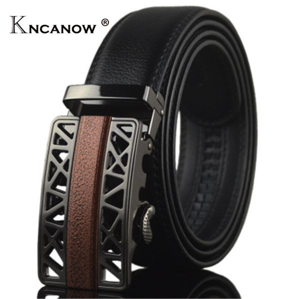 

kncanow 105-140cm belts brand stylish belts of men genuine leather ly25-0412-1 classic jeans male pants belt, Black;brown