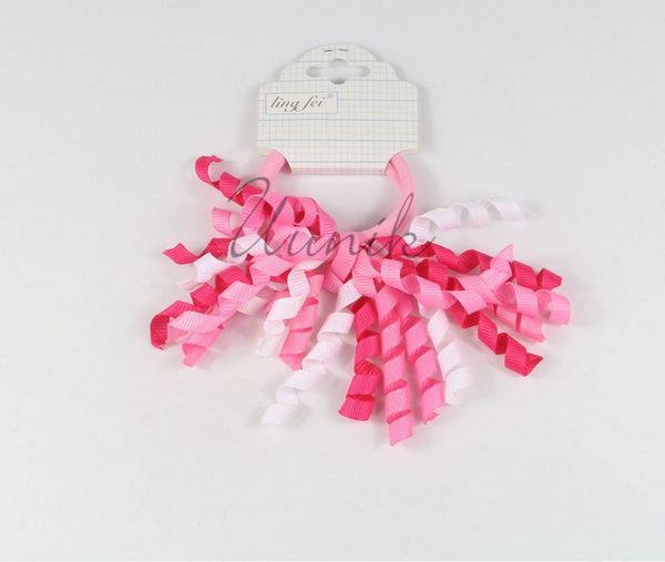 2017 Girls Ponytail Holders Korkers Curly Ribbons Streamers Corker