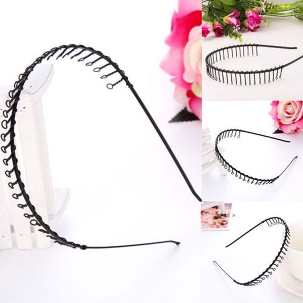 Women S Men S Metal Wire Teeth Hair Band Fashion Black Soccer
