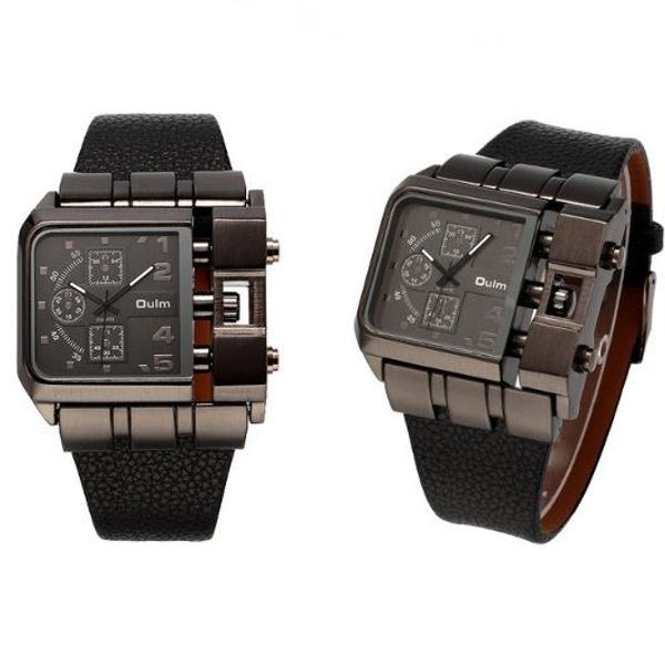 

stylish and casual single - core strap watch cool and irregular watch frame classic four - color style recommended, Slivery;brown