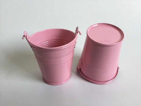 

d7*h7cm pink mini flower pots small pails metal buckets succulents pail for farmhouse wedding or event