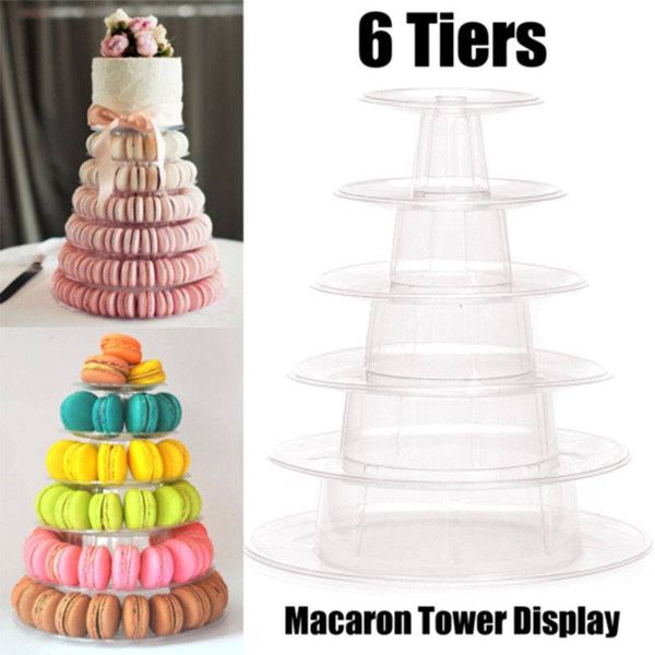 2019 6 Tiers Macaron Tower Macaroon Display Cake Stand Cake