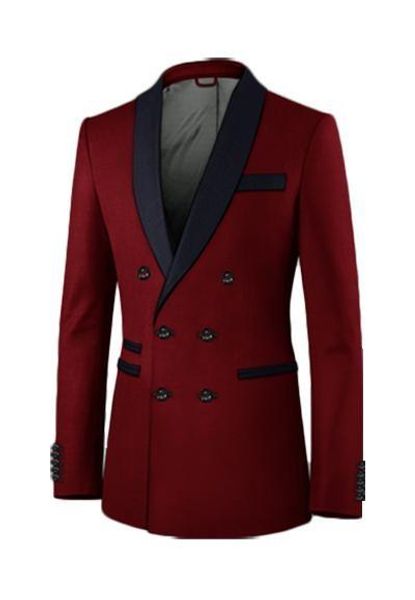 Yakışıklı ince şal yaka sağdıçları çift göğüslü damat smokin siyah erkekler düğün/balo/akşam yemeği adam blazer (ceket+pantolon+kravat)