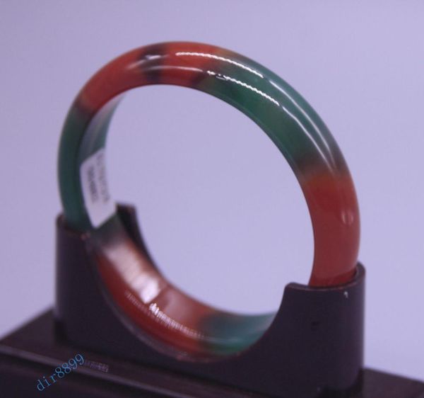 

optional 56-64m certified natural chalcedony bangle colorful bracelet stone, Black