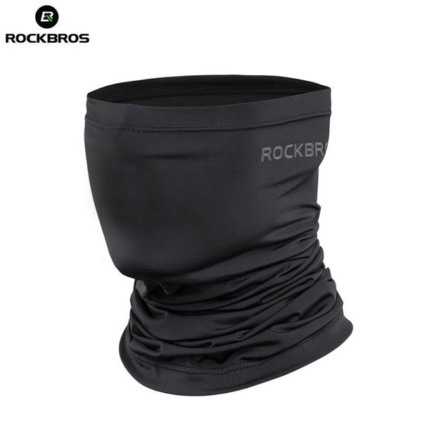

rockbros cycling balaclava face masks breathable headband running outdoor sports bandana scarf for men women, Black