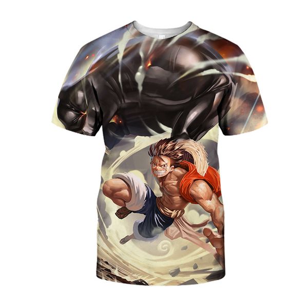 

новые мужчины / женщины 3d футболка one piece аниме печати с коротким рукавом смешные футболки harajuku фитнес повседневная топы рубашка u95, White;black